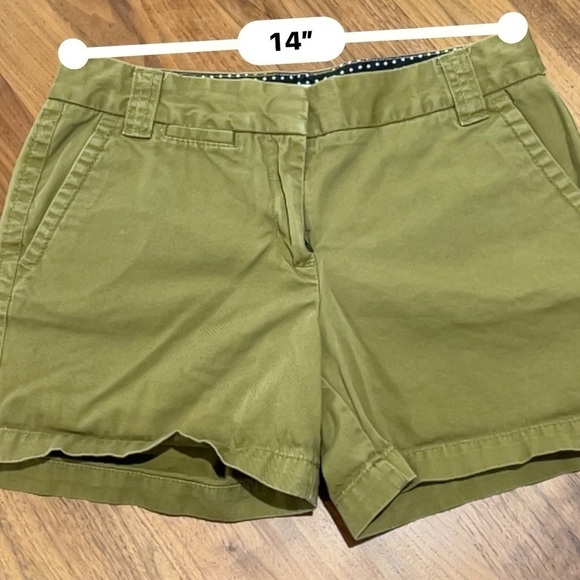 J. Crew stretch chino short size 4 green - Picture 5 of 10